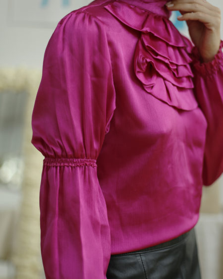 blouse vintage satinée