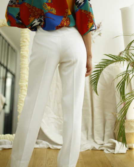 pantalon blanc vintage