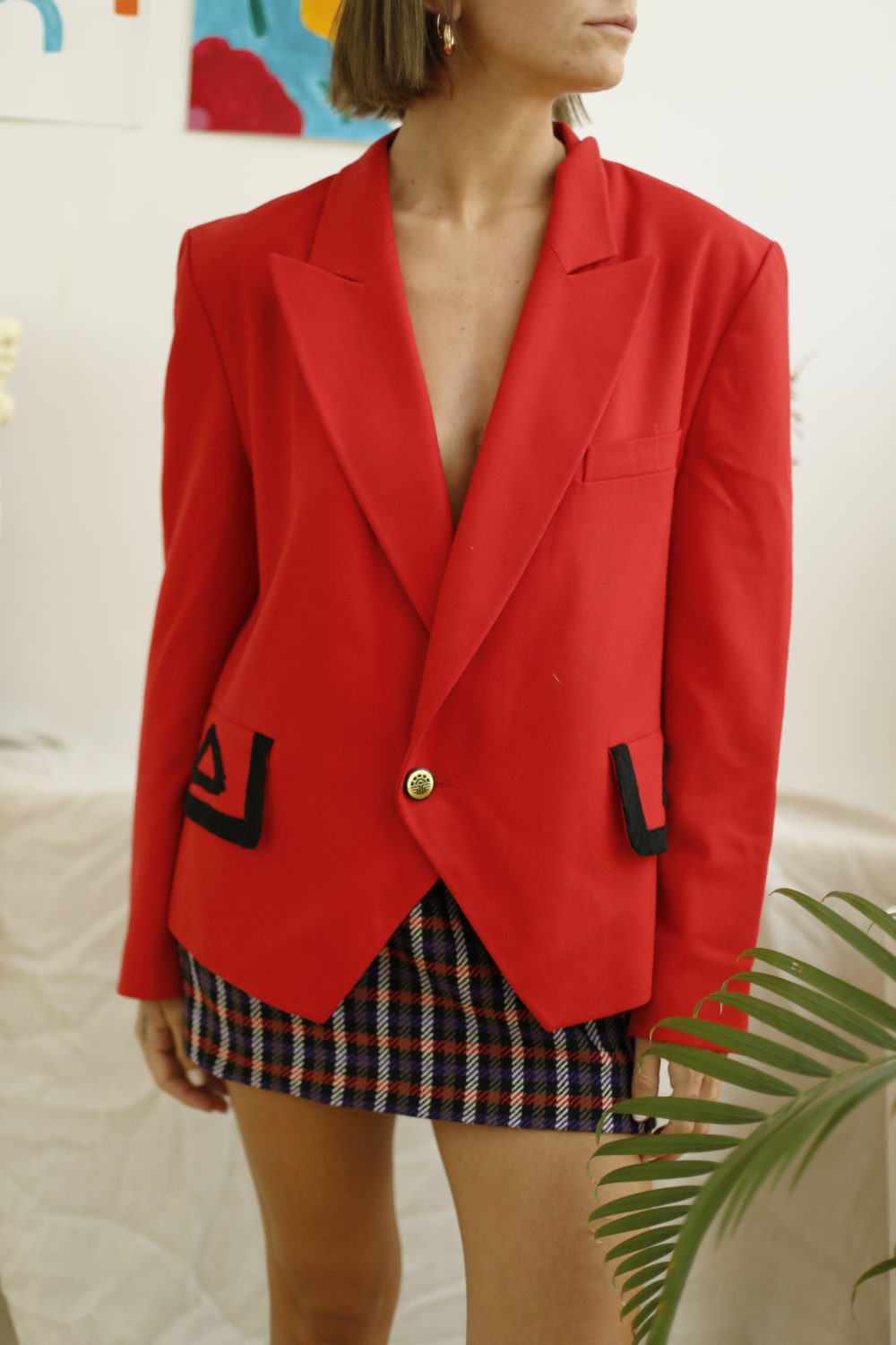 veste rouge vintage