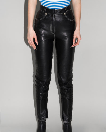 Pantalon cuir Gianni Versace